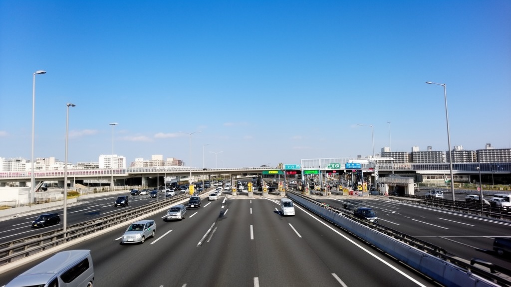 高速道路を走る車両